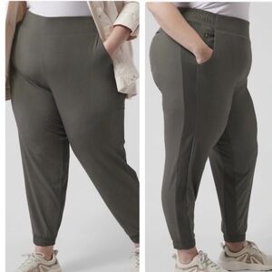 Athleta Brooklyn Jogger Pants Mountain Olive Green Womens Plus Size 26